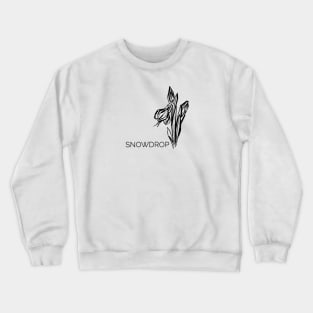 Snowdrop line drawing Crewneck Sweatshirt